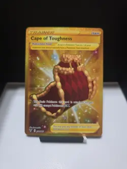 HOLO Cape Of Toughness 200/185 NM/M GOLD SECRET RARE Vivid Voltage Pokemon Card - Image 1