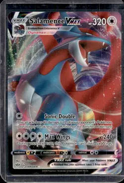 2020 Pokemon SWSH Darkness Ablaze Salamence VMAX #144/189 - Image 1