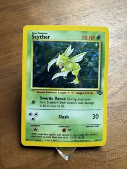 Pokemon Scyther 10/64 Holo Rare Jungle LP MP Vintage TCG Card - Image 1