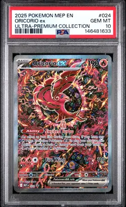 2025 POKEMON MEP POKEMON X VAN GOGH #024 ORICORIO EX PSA 10 - Image 1