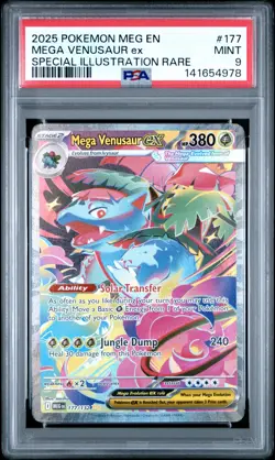 2025 POKEMON MEG EN-SPECIAL ILLUSTRATION RARE #177 MEGA VENUSAUR EX PSA 9 - Image 1
