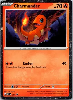Charmander Cosmos Holo Black Star Promo - SVP047 - Scarlet & Violet Pokemon 2023 - Image 1