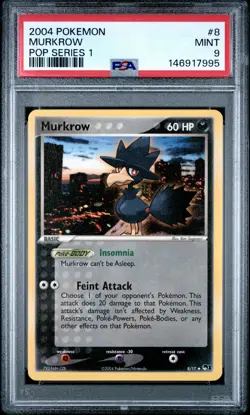 2004 POKEMON POP SERIES 1 #8 MURKROW PSA 9 - Image 1