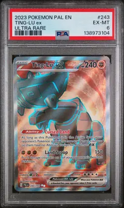 2023 POKEMON PAL EN-PALDEA EVOLVED ULTRA RARE #243 TING-LU EX PSA 6 - Image 1