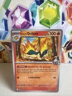 Ethan's Quilava 033/182 Common Regular - Pokemon TCG Destined Rivals NM - Image 1
