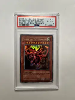 SLIFER THE SKY DRAGON #001 PSA 6 Graded Yugioh! Card Promo ENG. Game Boy Advance - Image 1