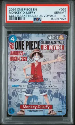 2026 ONE PIECE PROMOS #055 MONKEY D. LUFFY PSA 10 - Image 1
