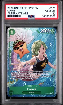 2024 ONE PIECE OP06-WINGS OF THE CAPTAIN ALTERNATE ART #025 CAMIE PSA 10 - Image 1