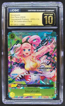 2024 ONE PIECE SHIRAHOSHI TOURNAMENT PROMO OP03-116 CS '24 CGC 10 PRISTINE RC7 - Image 1