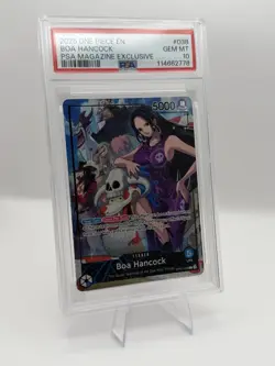 PSA GEM MT 10 One Piece CCG Boa Hancock Leader Magazine Exclusive OP07-038 EN - Image 1