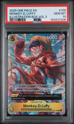 One Piece Monkey D Luffy Roronoa Zoro Illustration Box 3 Promos Set PSA 10 - Image 2