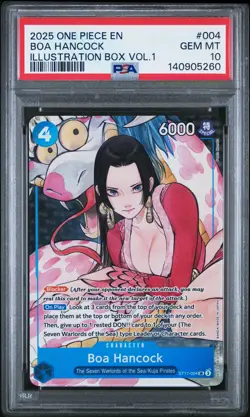2025 ONE PIECE PROMOS ILLUSTRATION BOX VOL.1 #004 BOA HANCOCK PSA 10 - Image 1