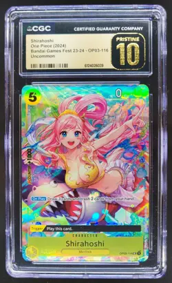 2024 ONE PIECE SHIRAHOSHI TOURNAMENT PROMO OP03-116 CGC 10 PRISTINE RC7 - Image 1