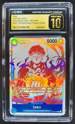 2025 ONE PIECE SABO PROMO OP10-049 RARE CGC 10 PRISTINE D PT - Image 1