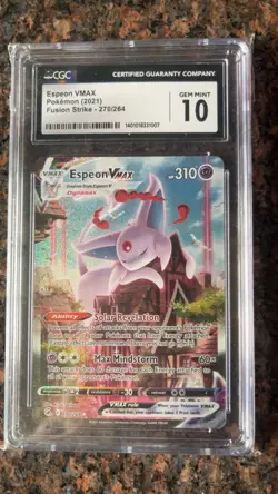 Pokemon Espeon VMAX Fusion Strike Secret Rare Alt Art #270 CGC 10 - Image 1