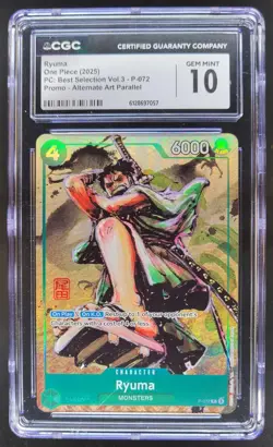 2025 ONE PIECE RYUMA PROMO ALT ART P-072 CGC 10 RC7 - Image 1