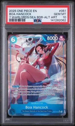 2025 ONE PIECE SEVEN WARLORDS OF THE SEA BINDER SET 051 BOA HANCOCK AA PSA 10 - Image 1