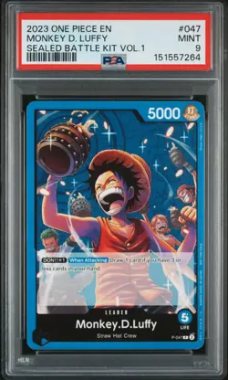 2023 ONE PIECE SEALED BATTLE KIT VOL.1 #047 MONKEY D. LUFFY PSA 9 - Image 1
