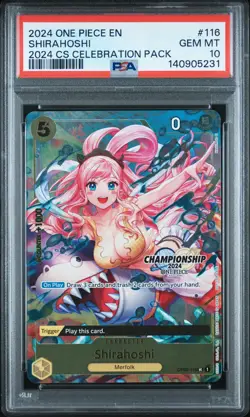 2024 ONE PIECE CHAMPIONSHIP 2024 CELEBRATION PACK #116 SHIRAHOSHI PSA 10 - Image 1