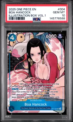 2025 ONE PIECE PROMOS ILLUSTRATION BOX VOL.1 #004 BOA HANCOCK PSA 10 - Image 1