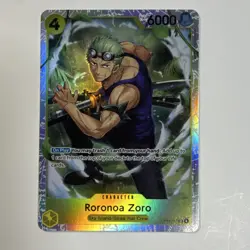 One Piece CCG Roronoa Zoro Character Holo OP15-113 6000 Power - Image 1