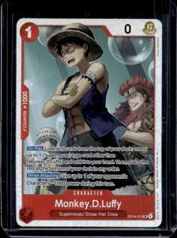 2026 One Piece Azure Sea's Seven Monkey D. Luffy Super Rare #OP14-013 - Image 1