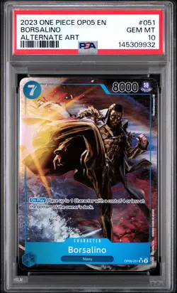 2023 ONE PIECE OP05-AWAKENING OF THE NEW ERA ALTERNATE ART #051 BORSALINO PSA 10 - Image 1