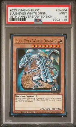 PSA 9 MINT Blue-Eyes White Dragon LC01-EN004 Limited Ultra Rare Yu-Gi-Oh! - Image 1