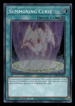 Yugioh Summoning Curse (Secret Rare) #RA03-EN057 Quarter Century Bonanza LP - Image 1