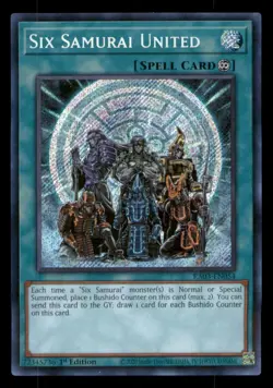 Yugioh Six Samurai United (Secret Rare) #RA03-EN054 Quarter Century Bonanza LP - Image 1