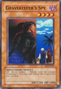 Yugioh Gravekeeper's Spy DR1-EN007 Common Unl Ed NM - Image 1