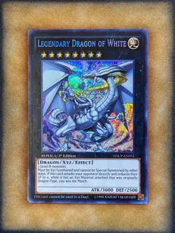 Yugioh Legendary Dragon of White WSUP-EN051 Secret Rare 1st Ed NM - Image 1