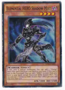 x 1 Elemental HERO Shadow Mist - SDHS-EN001 - Super Rare - Unlimited - Image 1