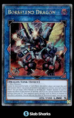 2023 YU-GI-OH! BORRELEND DRAGON #RA02-EN043 1ST ED ULTRA RARE LINK-5 HOLO - Image 1