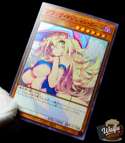 Yu-Gi-Oh Dark Magician Girl Ultra Rare Full Alt Art Holo Sexy Waifu Anime Custom - Image 1