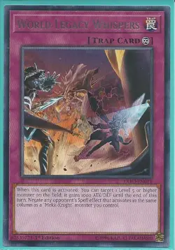 3x Yugioh EXFO-EN071 World Legacy Whispers Rare NM 1st Edition - Image 1