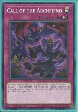 3x Yugioh EXFO-EN075 Call of the Archfiend Common NM 1st Edition - Image 1