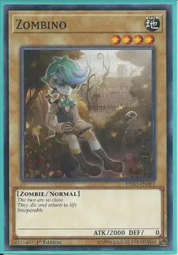 3x Yugioh EXFO-EN001 Zombino Common NM 1st Edition - Image 1