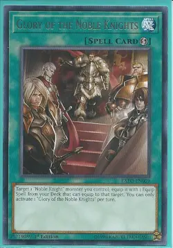 3x Yugioh EXFO-EN059 Glory of the Noble Knights Rare NM 1st Edition - Image 1
