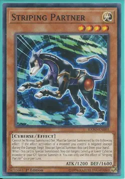 3x Yugioh EXFO-EN003 Striping Partner Common NM 1st Edition - Image 1