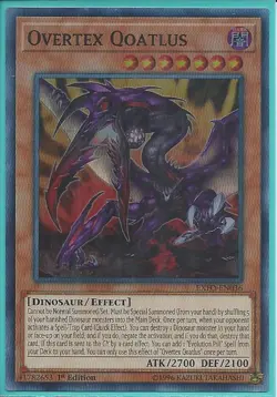 Yugioh EXFO-EN036 Overtex Qoatlus Super Rare NM 1st Edition - Image 1