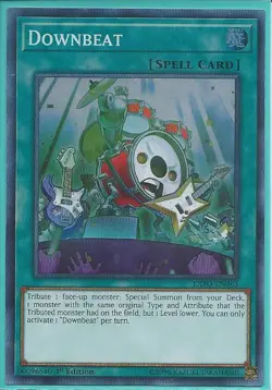 Yugioh EXFO-EN063 Downbeat Super Rare NM 1st Edition - Image 1