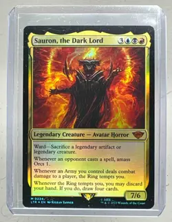 Sauron, the Dark Lord 2023 MTG of Rings Tales Middle-Earth #0224 Foil - Image 1