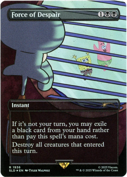 Force of Despair (Rainbow Foil) 1936 Secret Lair Drop Spongebob Squarepants NM - Image 1