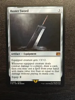 Buster Sword M 0255 Final Fantasy Mythic Rare FFVII English MTG Near Mint NM - Image 1