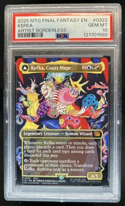 2025 Magic MTG Final Fantasy Kefka Court Mage Ruler of Ruin BL Rare #0322 PSA 10 - Image 1