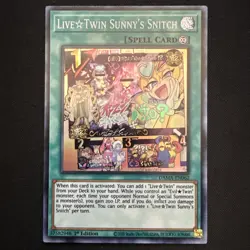 Yu-Gi-Oh Card - DAMA-EN062 - LIVE TWIN SUNNY'S SNITCH (super rare holo) -NM/Mint - Image 1