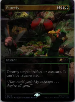 MTG SkeenAB Putrefy BORDERLESS FOIL from SLD. NM. - Image 1