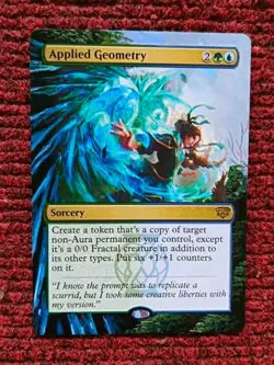 Applied Geometry MTG Secrets of Strixhaven Hand Painted Borderless Altered Art v - Image 1