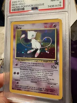 Pokemon Mew #9 Black Star Promo Holo Card 2000, PSA 8 NM-MT - Image 3